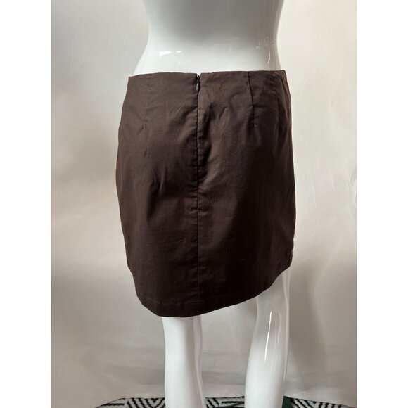 Gap Stretch Chocolate Brown Pencil Skirt With Back Zipper Closure - Picture 4 of 14